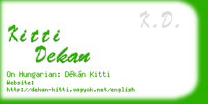 kitti dekan business card